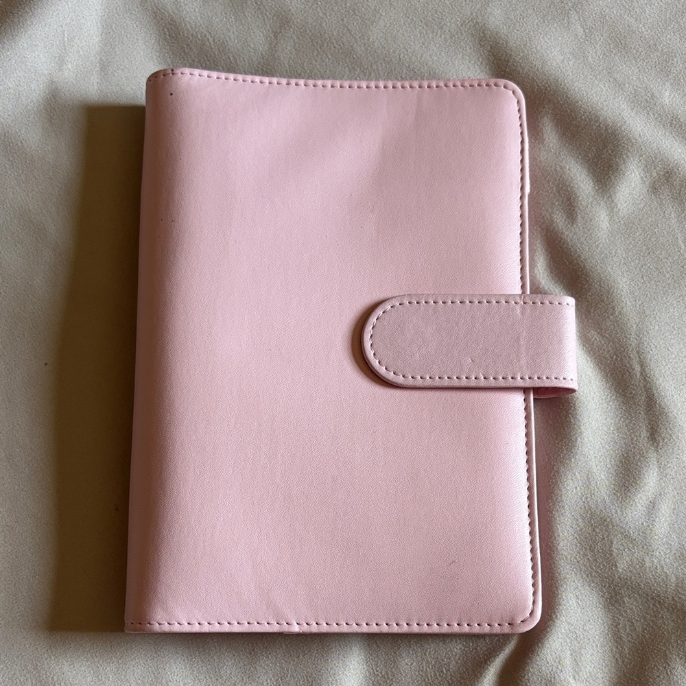 Soft Pink Organizer with Snap Closure